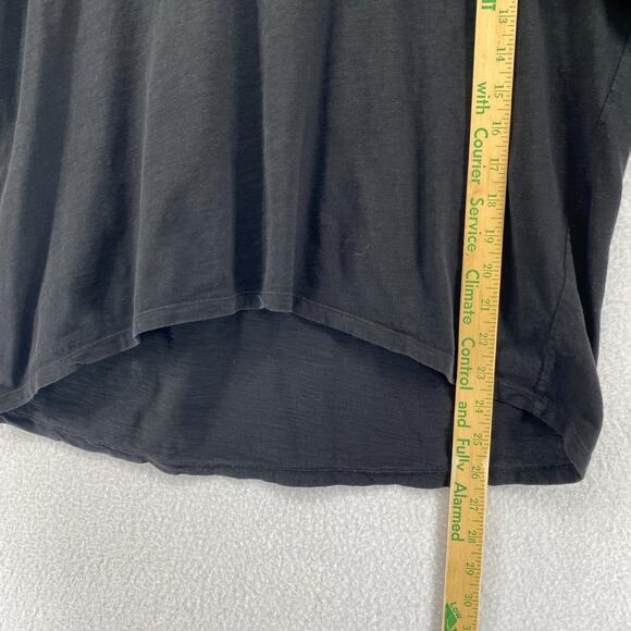 EILEEN FISHER Top M Slub Organic Cotton Jersey Scoop Neck Dolman Sleeve Black - Picture 11 of 12